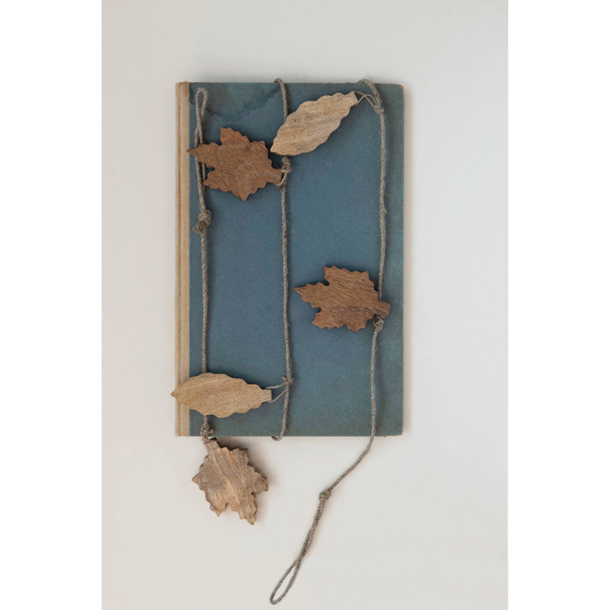 Hello Honey® 6ft. Natural Brown Leaf Mango Wood & Jute Garland